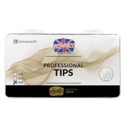 RONNEY Professional TIPS - Tipsy SZPONY z dużą kieszonką kolor KREMOWY 300 sztuk (RG 00032)